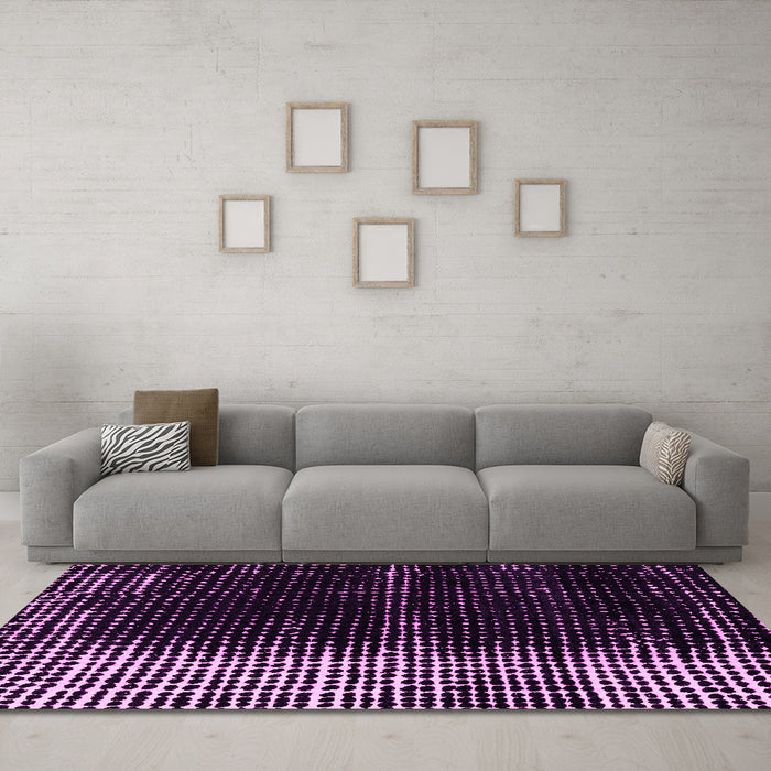 Machine Washable Abstract Pink Modern Rug in a Living Room, wshabs4393pnk