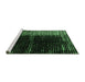 Sideview of Machine Washable Abstract Emerald Green Modern Area Rugs, wshabs4393emgrn