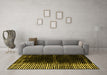 Machine Washable Abstract Yellow Modern Rug in a Living Room, wshabs4393yw