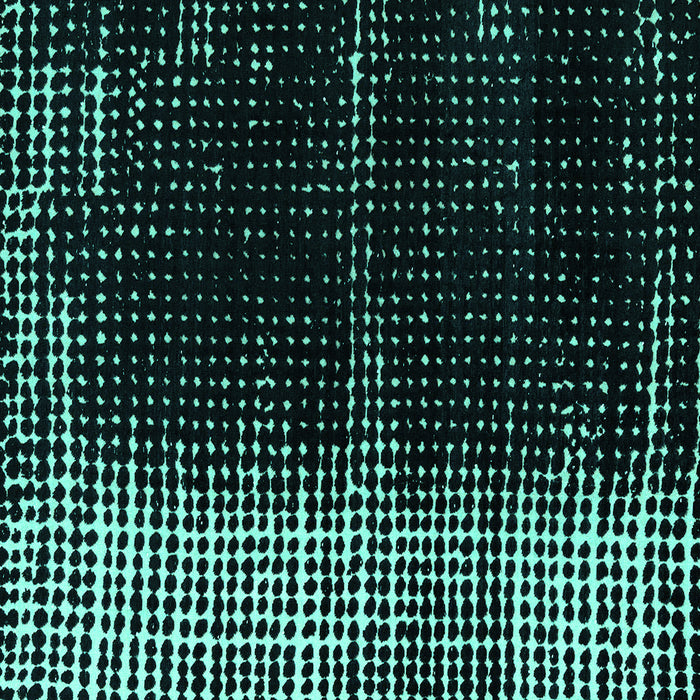 Square Abstract Turquoise Modern Rug, abs4393turq