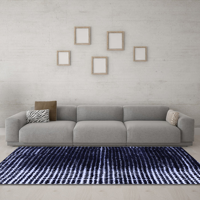 Machine Washable Abstract Blue Modern Rug in a Living Room, wshabs4393blu