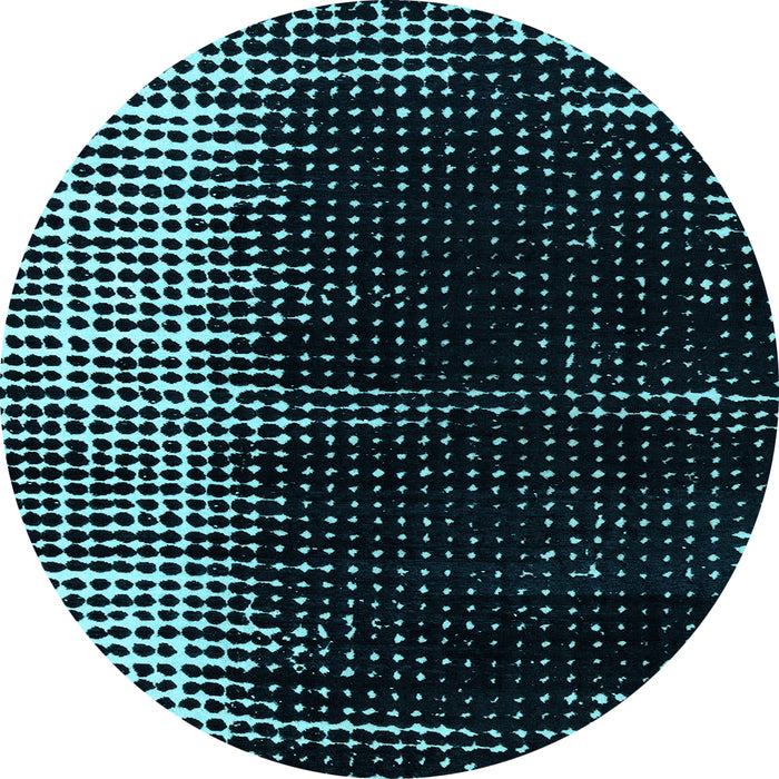 Round Abstract Light Blue Modern Rug, abs4393lblu