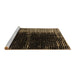 Sideview of Machine Washable Abstract Brown Modern Rug, wshabs4393brn