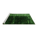 Sideview of Machine Washable Abstract Green Modern Area Rugs, wshabs4393grn