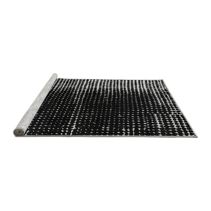 Sideview of Machine Washable Abstract Gray Modern Rug, wshabs4393gry