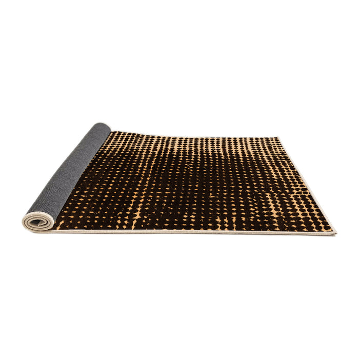 Sideview of Abstract Orange Modern Rug, abs4393org