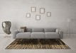 Machine Washable Abstract Brown Modern Rug in a Living Room,, wshabs4393brn