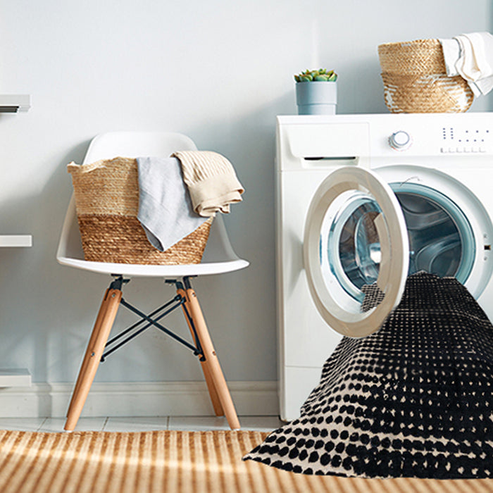 Machine Washable Abstract Sandstone Brown Rug in a Washing Machine, wshabs4393