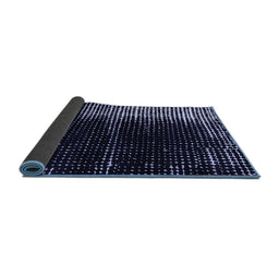 Sideview of Abstract Blue Modern Rug, abs4393blu