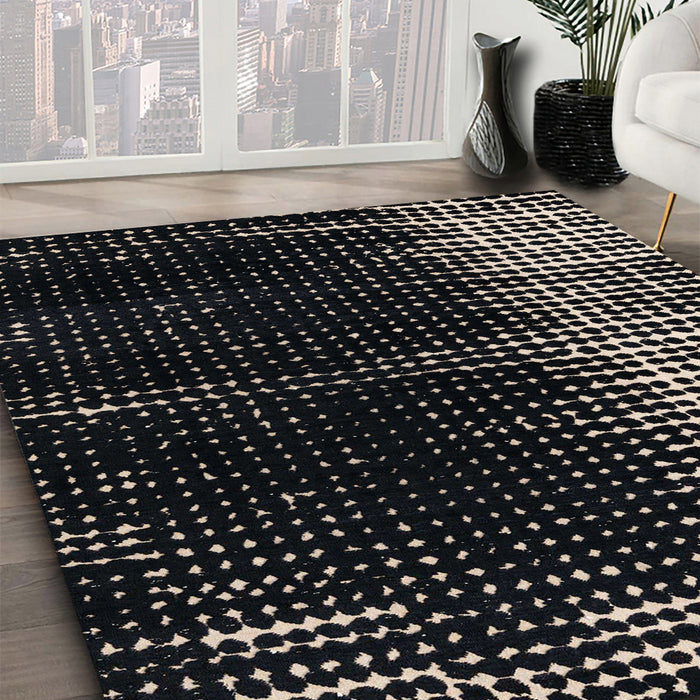 Machine Washable Abstract Sandstone Brown Rug in a Family Room, wshabs4393