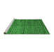 Sideview of Machine Washable Abstract Emerald Green Modern Area Rugs, wshabs4394emgrn