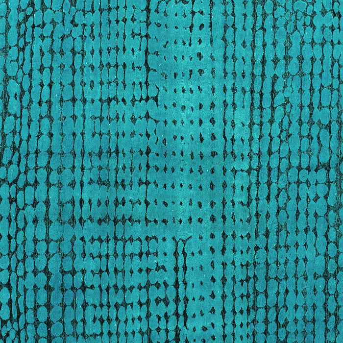 Square Abstract Turquoise Modern Rug, abs4394turq