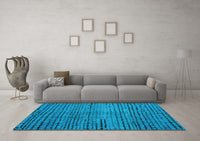 Machine Washable Abstract Light Blue Modern Rug, wshabs4394lblu