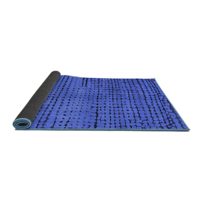 Sideview of Abstract Blue Modern Rug, abs4394blu