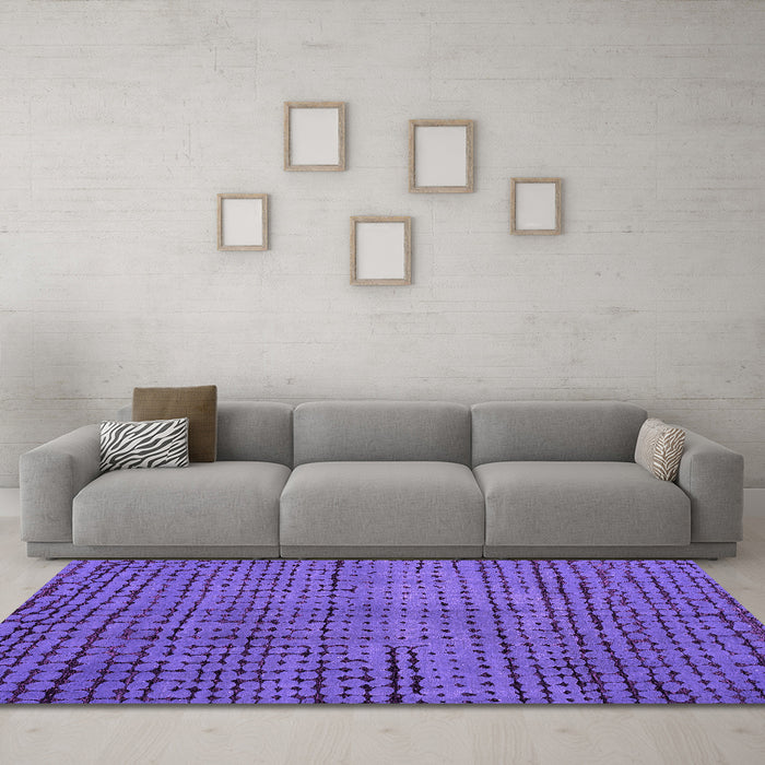 Machine Washable Abstract Pink Modern Rug in a Living Room, wshabs4394pnk
