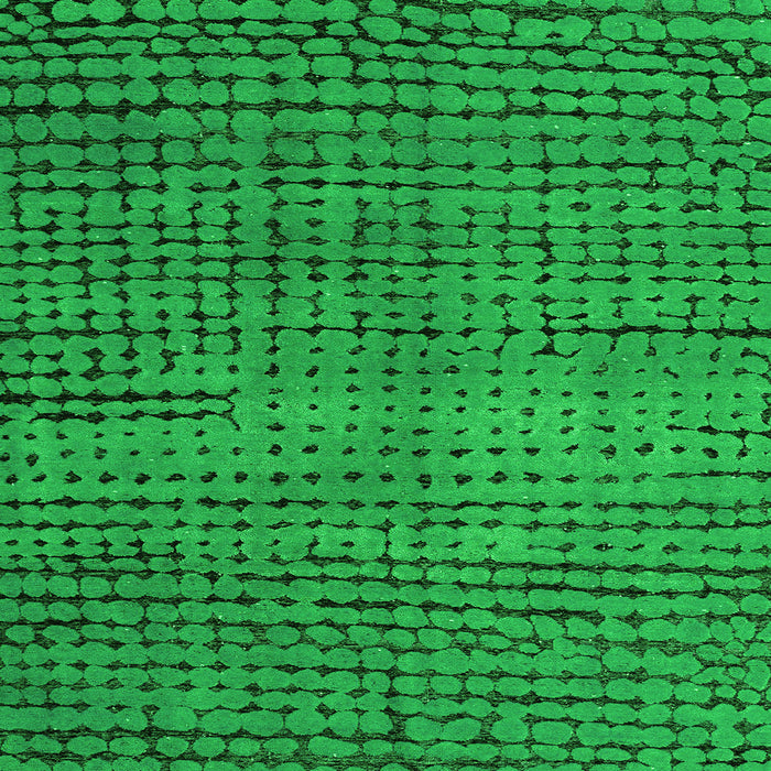 Square Abstract Green Modern Rug, abs4394grn