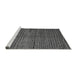 Sideview of Machine Washable Abstract Gray Modern Rug, wshabs4394gry