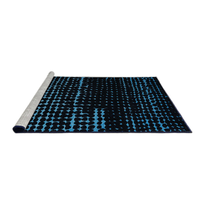 Sideview of Machine Washable Abstract Black Rug, wshabs4395