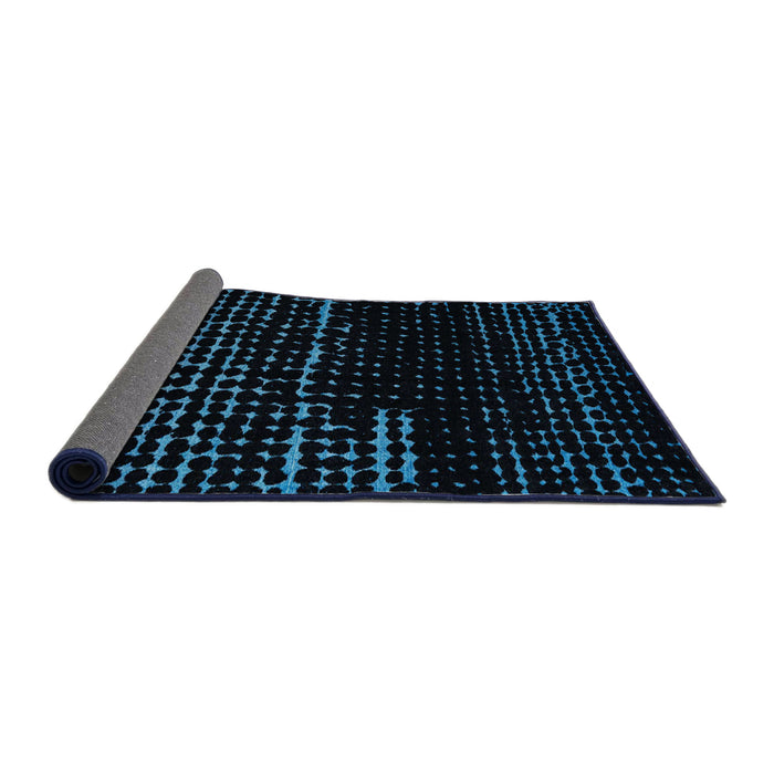 Sideview of Abstract Black Modern Rug, abs4395