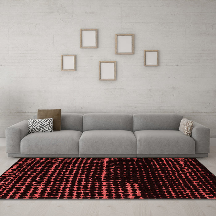 Modern Red Washable Rugs