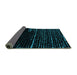 Sideview of Abstract Turquoise Modern Rug, abs4395turq