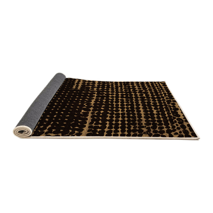 Sideview of Abstract Orange Modern Rug, abs4395org