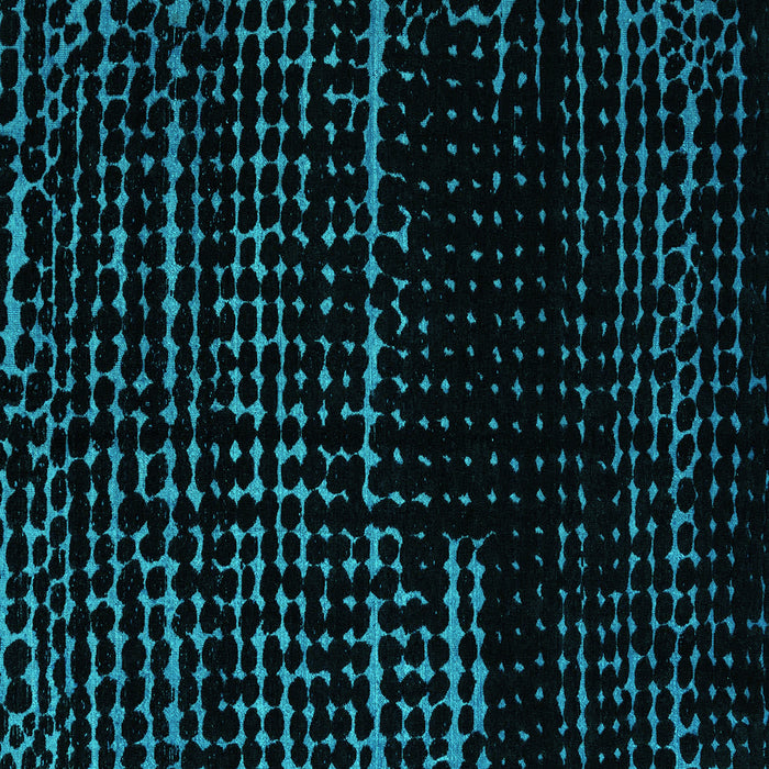 Square Machine Washable Abstract Turquoise Modern Area Rugs, wshabs4395turq