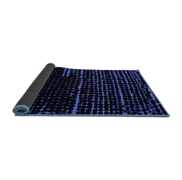 Sideview of Abstract Blue Modern Rug, abs4395blu
