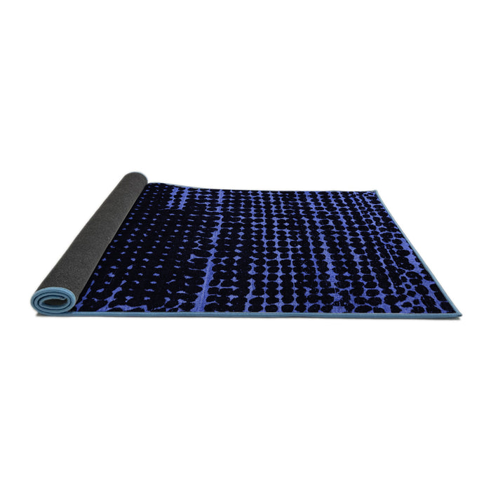 Sideview of Abstract Blue Modern Rug, abs4395blu
