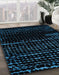 Machine Washable Abstract Black Rug in a Family Room, wshabs4395