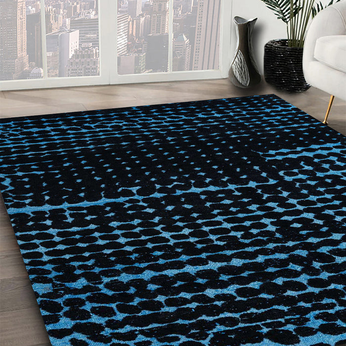 Machine Washable Abstract Black Rug in a Family Room, wshabs4395