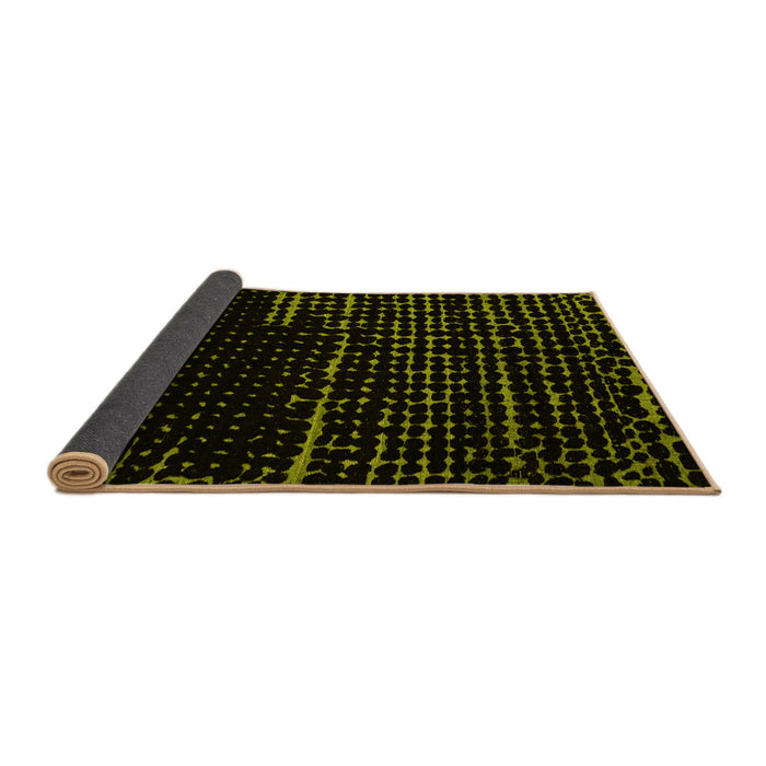 Sideview of Abstract Yellow Modern Rug, abs4395yw