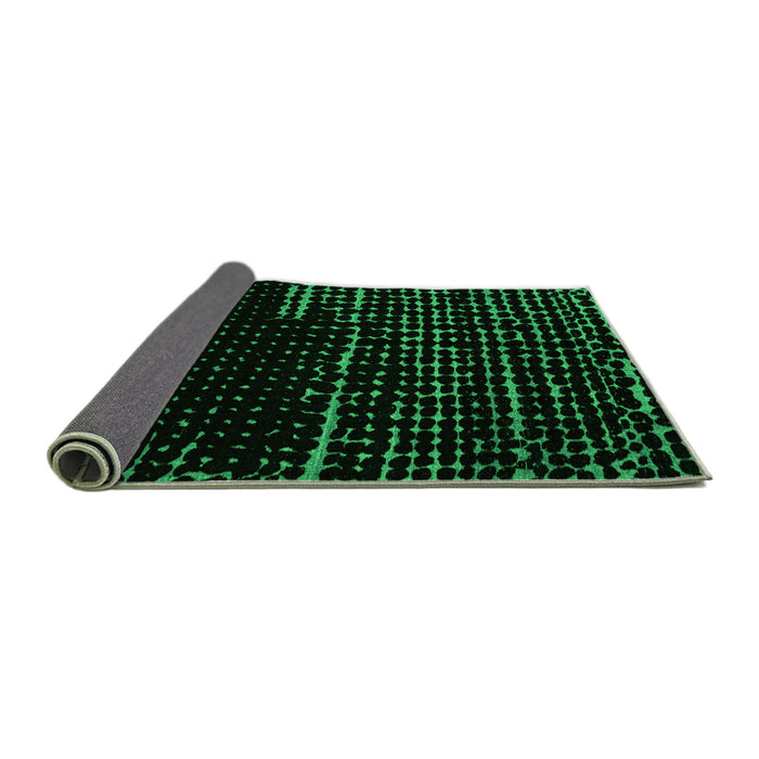 Sideview of Abstract Green Modern Rug, abs4395grn