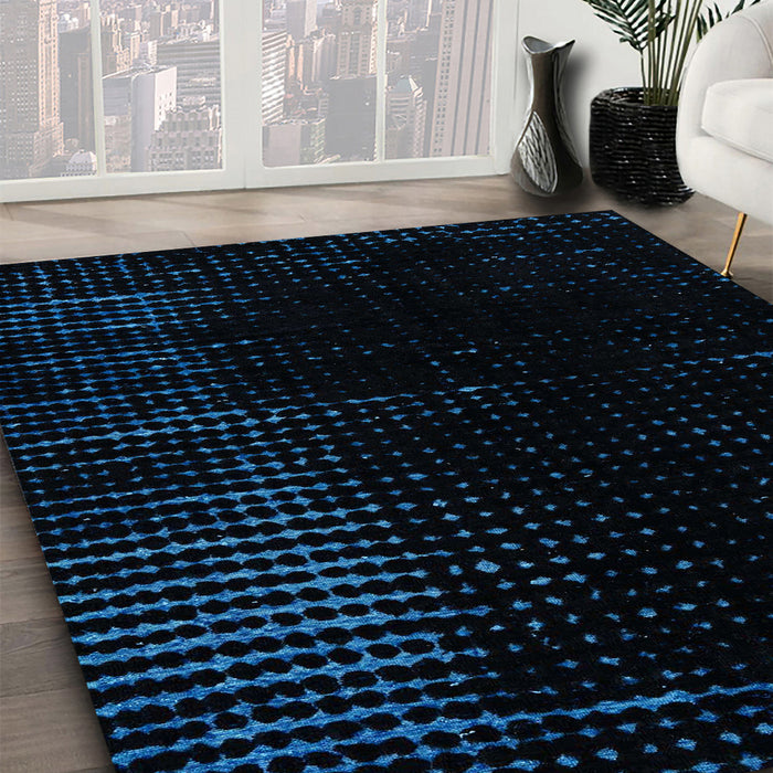 Machine Washable Abstract Black Rug in a Family Room, wshabs4396