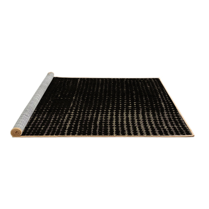 Sideview of Machine Washable Abstract Brown Modern Rug, wshabs4396brn