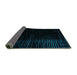 Sideview of Abstract Turquoise Modern Rug, abs4396turq