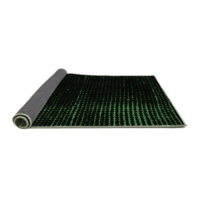 Sideview of Abstract Emerald Green Modern Rug, abs4396emgrn