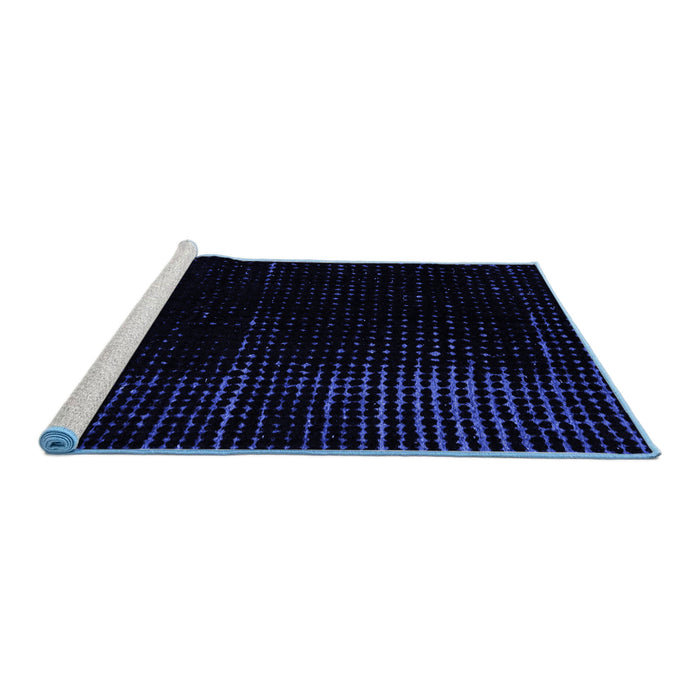 Sideview of Machine Washable Abstract Blue Modern Rug, wshabs4396blu