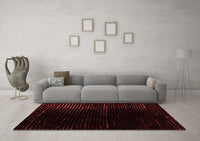 Machine Washable Abstract Red Modern Rug, wshabs4396red