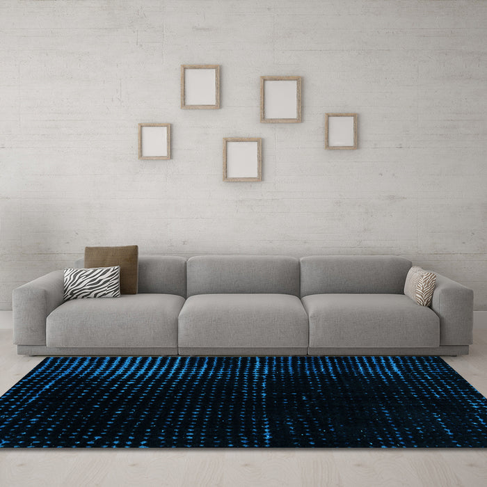 Machine Washable Abstract Light Blue Modern Rug in a Living Room, wshabs4396lblu