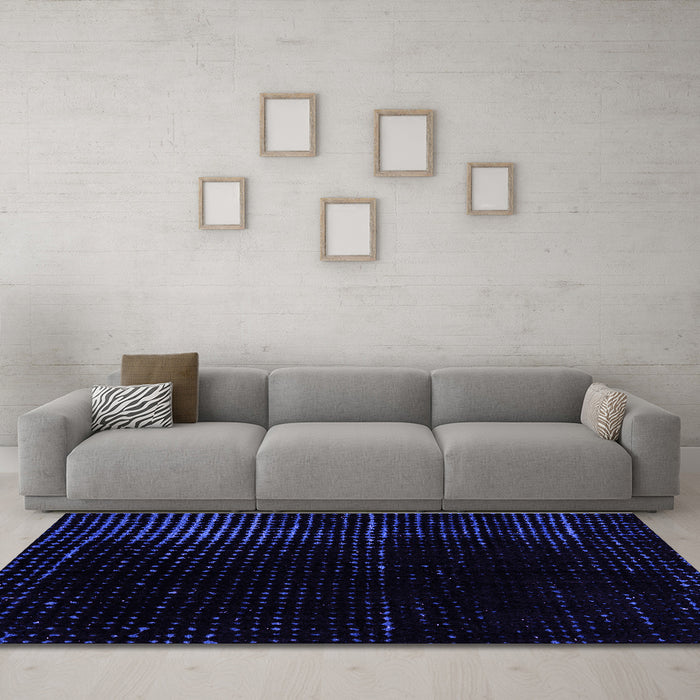 Machine Washable Abstract Purple Modern Area Rugs in a Living Room, wshabs4396pur