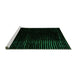 Sideview of Machine Washable Abstract Green Modern Area Rugs, wshabs4396grn