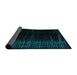 Sideview of Abstract Teal Green Modern Rug, abs4397