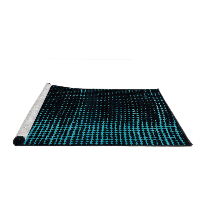 Sideview of Machine Washable Abstract Medium Teal Green Rug, wshabs4397