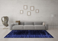 Machine Washable Abstract Blue Modern Rug, wshabs4397blu