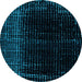 Round Machine Washable Abstract Light Blue Modern Rug, wshabs4397lblu