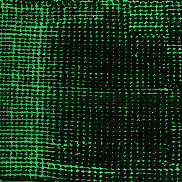 Square Machine Washable Abstract Green Modern Area Rugs, wshabs4397grn