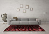 Machine Washable Abstract Red Modern Rug, wshabs4397red