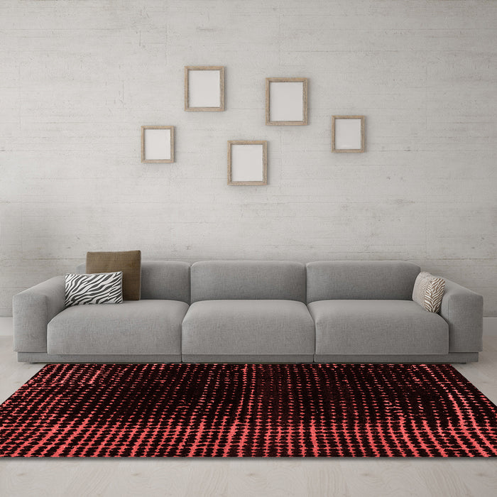 Modern Red Washable Rugs