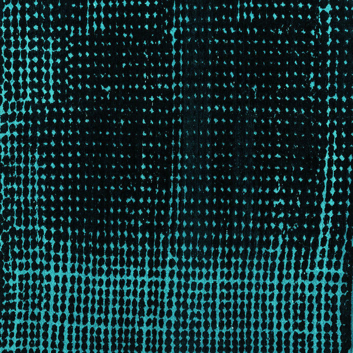 Square Abstract Turquoise Modern Rug, abs4397turq